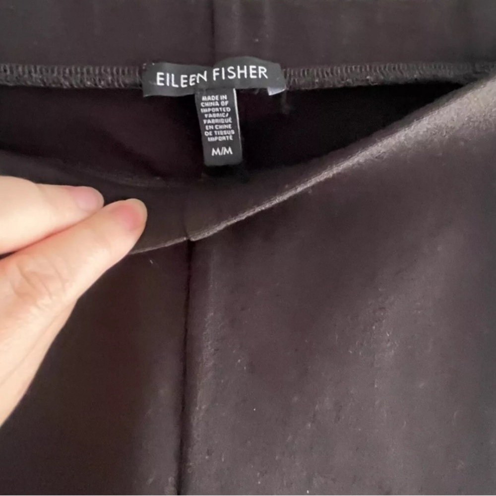 Eileen Fisher Rayon, Nylon Spandex Stretch Ponte Straight Pull on Pants Size M - Picture 2 of 8